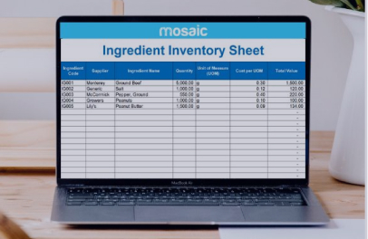 Restaurant Inventory Template