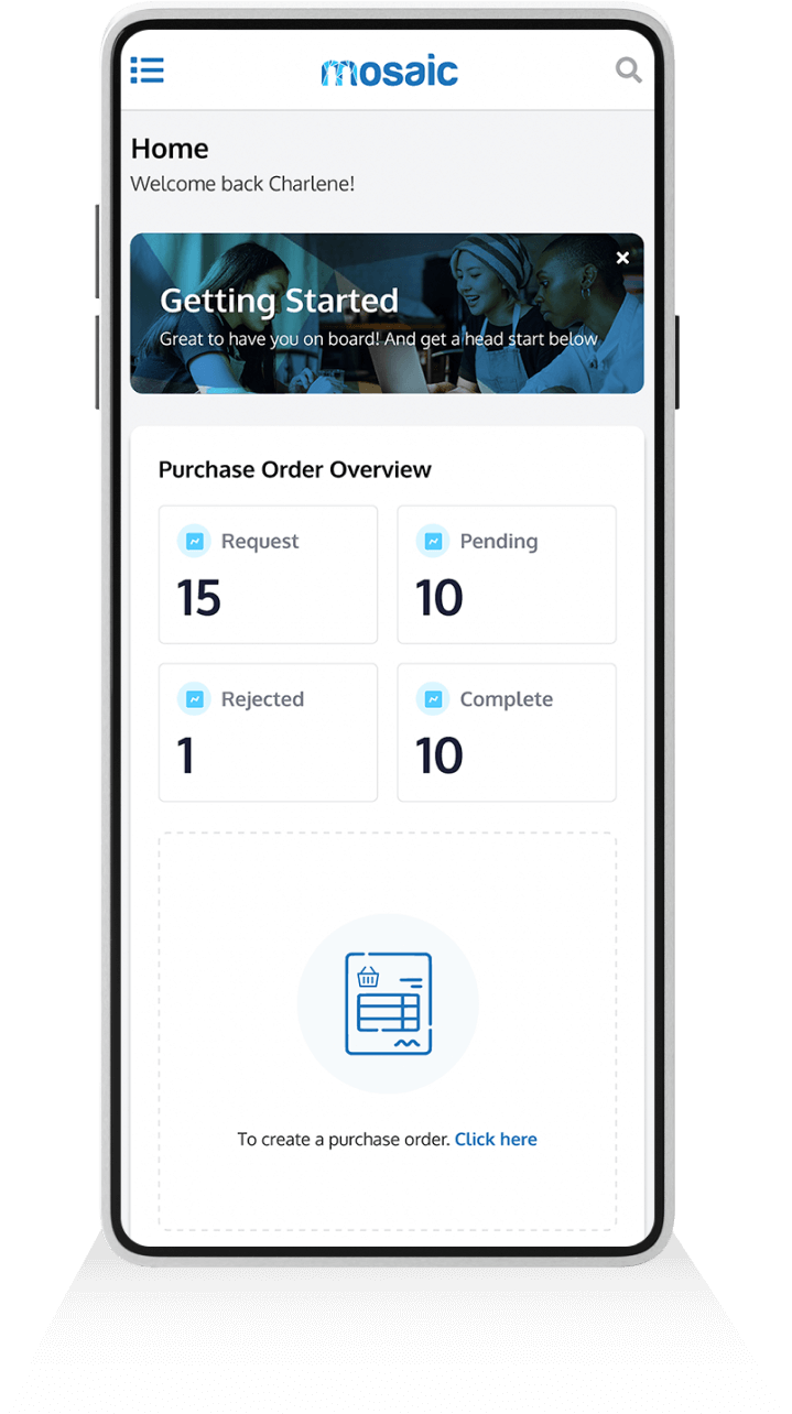 Phone-Data Trends Mosaic Solutions - Purchase Order Overview, Data driven