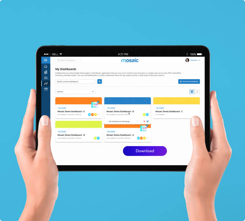 Mosaic Solutions - Reports and Dashboards