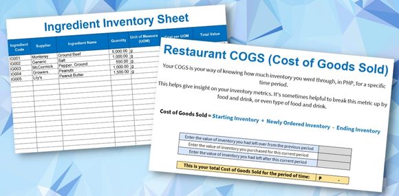 Restaurant Inventory Template Sheets